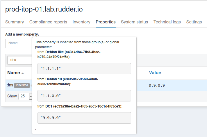 Property on node after conflict resolution